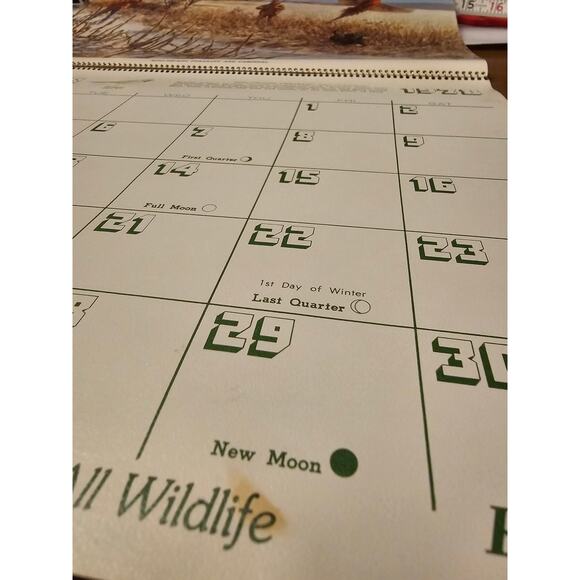 1978 Vintage Remington Dupont Calendar Hunting and Wildlife Memorabilia - Picture 5 of 7